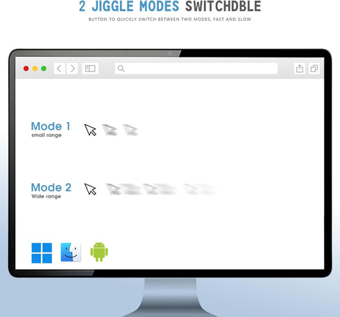 Geyes USB Mouse Jiggler, Undetectable Mouse Mover Device Has Two Swing Modes Jiggle and Multi-Track,Keeps