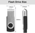 IMEASON 16GB 2.0 FAT32 16 Swivel Design USB Flash Drive with Keychain, USB Portable Thumb Drive Memory Stick, Format