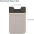 Sinjimoru Basic Cell Phone Wallet, Stick on Card Holder for Back of Phone, Grey