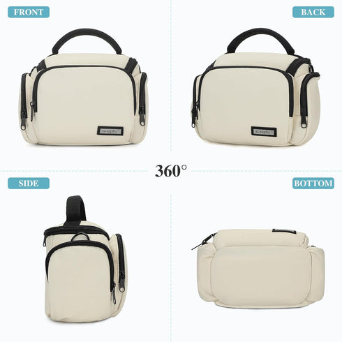 G-raphy DSLR Crossbody Camera Bag with Removable Strap for Accessories, Beige