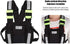 Radio Chest Harness Rig Holster Pack with Front Pouches Zipper Bag and Green Reflective Strips for Walkie Talkies Two Way Radio
