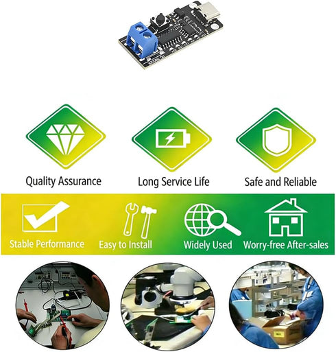 TechVrajna 1-Pack 100W 3.0 3.0 5V/9V/12V/15V/20V 5A USB-C Fast Charge Trigger Module, PD / QC Protocol Support