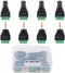 Glarks 8Pcs 3.5mm Stereo Audio Balanced Male & Female Jack to AV 3-Screw Video Balun Terminal Adapter Connector