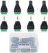 Glarks 8Pcs 3.5mm Stereo Audio Balanced Male & Female Jack to AV 3-Screw Video Balun Terminal Adapter Connector