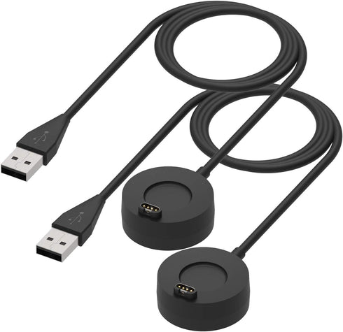 2-Pack Charger Dock Replacement for Garmin Venu 2/Venu Sq 2/Venu 2 Plus/Venu 3 with USB Cable