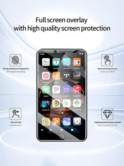 UYRUREL MP3 5-inch MP4 MP3 3 Pack. Screen Protector for SWOFY Player Touch Screen Android Player, High-definition