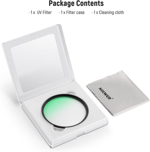 NEEWER 58mm MC UV Protection Filter with 24 Layer Multi Resistant Nano Coatings and Ultra Slim Frame