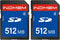 elecacc SD Card 512MB (2 Pack), Class 4 Flash Memory Cards MLC Stanard