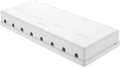Networx Keystone Jack Surface Mount Boxes, 8 Port, White