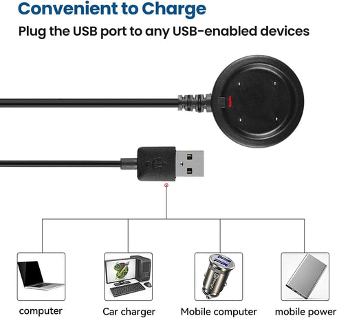 RuenTech Charger Replacement 3ft USB Charging Cable Dock for Polar Ignite/Grit X/Vantage V2/Vantage V/Vantage M