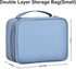 Large Capacity Electronics Accessories Organizer Travel Case, Waterproof Leather Cord Organizer with Adjustable Divider