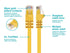 Monoprice Cat6 Ethernet Patch Cable, Snagless RJ45, Pure Bare Copper, 550MHz, 14 Feet, Yellow