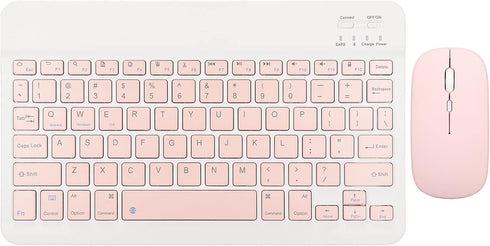Bluetooth Keyboard Mouse Set, 10 Inch Ultra Thin Quiet Keyboard with DPI Mouse, Composite Keys Combo for Cellphone