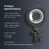 SMALLRIG 60B/60C 100B/100C 3.3lbs 4476 Bowens Mount Adapter, Only for RC & RC Series COB Light, Compatible