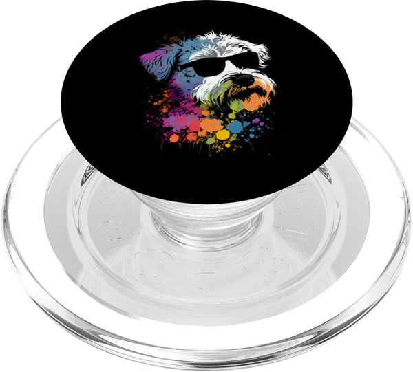 Schnoodle Walking Dog Fans Schnauzer Dog PopSockets MagSafe PopGrip for iPhone