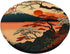 Japanese Red Sunset and mountain Fuji Kanji Japan art PopSockets Standard PopGrip