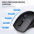 iClever Bluetooth Mouse, Wireless Dual Device Mouse with 5 Adjustable DPI, Rechargeable, Ergonomic Design for Laptop, PC