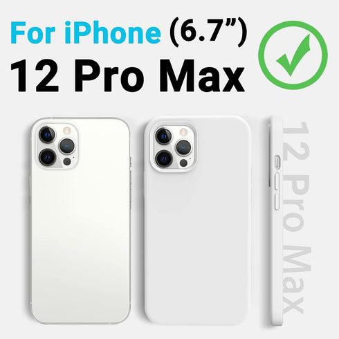 AOTESIER Shockproof Designed for iPhone 12 Pro Max Case, Liquid Silicone Phone Case with Soft Anti-Scratch Microfiber