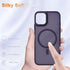iPhone 11 Case: Matte Magnetic with 1 Screen Protector, Compatible with MagSafe, Translucent Frosted Slim Cover - Purple