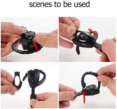 V5.0 Single Ear Bluetooth Headset with Noise Canceling Mic, Ultralight Rechargeable Cell Phone Earpiece for Business