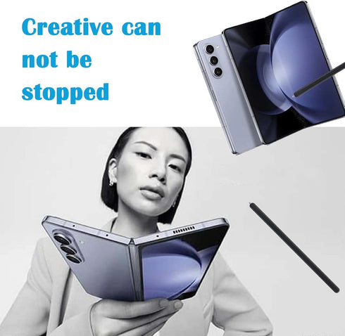 Galaxy Z Fold 5 S Pen Fold Edition for Samsung Galaxy Z Fold5 5G, Slim S Pen with Adaptors (Black)