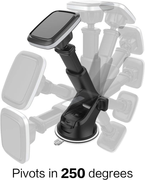 1Zero Magnetic Phone Car Mount with Quick Extension Arm, Hands-Free Windshield Holder for Car