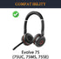 SOULWIT Cooling Gel Earpads Replacement for Jabra Evolve 75(75UC 75MS 75SE) Stereo Wireless Bluetooth Headset, Ear Pads Cushions with High-Density Noise Isolation Foam - Burgundy