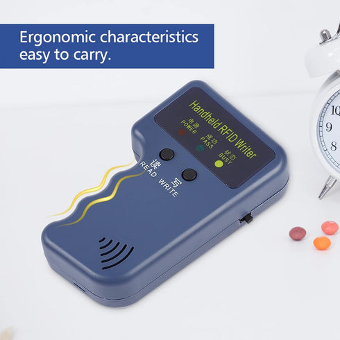 Locadence 125khz EM4100 RFID Reader Writer, Portable Handheld RFID ID Card Copier Reader Writer Duplicator
