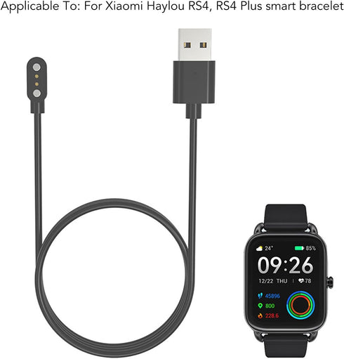 Smart Band Charging Cable, Fast Charging PVC ABS Magnetic Charger for Xiaomi Haylou RS4