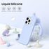 ORNARTO iPhone 15 Pro Case 6.1" - Baby Blue, Shockproof Liquid Silicone, 3 Layers, Soft Gel Rubber, Anti-Scratch Lining.