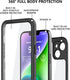 iPhone 14 Waterproof Case with Built-in Screen Protector, Shockproof Dustproof Full Body Protective IP68 Case, 6.1 inch