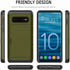 Galaxy S10E Case, Ultra-Thin Shockproof Silicone Cover with Credit Card Holder Slot for Samsung Galaxy S10E (Army Green)