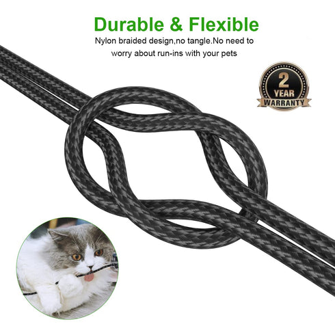 Multi 5 in 1 Universal USB Fast Charging Cable, 1.8M/6FT Nylon Braided Sync Charger Cord for Android/iPhone