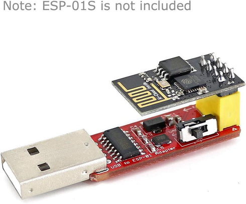 ESP-01S Programmer USB to ESP-01 Adapter for ESP8266 Wireless WiFi Module, 2PCS, 4.5-5.5V, 115200 Baud Rate