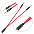 SaiTech IT 3.5 mm Headphone Splitter, 3.5mm to 2 Dual Mic Audio Y Splitter Cable, Smartphone Headset to PC Adapter (2Pk