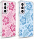 Yomjew 2 Pack Cute Clear Floral Phone Case for Samsung Galaxy S21 5G