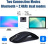 Foldable Arc Wireless Mouse, Silent Click Bluetooth 2.4GHz Dual Modes, Portable Curved Mouse for Home, Office, Travel