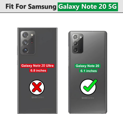 Samsung Galaxy Note20 Case with Slide Camera Cover, Military-Grade Protection, 360 Rotating Kickstand, 1 Pack HD