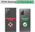 Samsung Galaxy Note20 Case with Slide Camera Cover, Military-Grade Protection, 360 Rotating Kickstand, 1 Pack HD