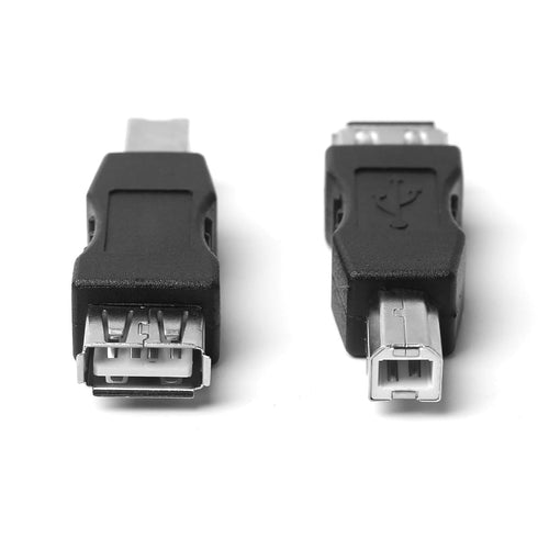 Herfair (2Pack, Printer to USB Adapter USB Type B Male to USB-A Female Converter for HP/Canon/Dell/Epson/Lexmark/Xerox