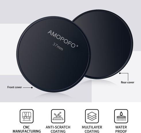 37mm Metal Lens Cap,Compatible with All Any 37mm with Camera Thread Lens and 37mm Camera Accessory.CNC MACHINED(Front Cover+Rear Cover)