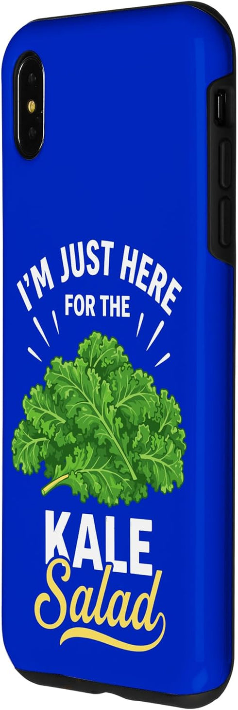 Funny Kale Salad Comfort Food Lovers I'm Just Here for The Kale Salad Case for iPhone Xs Max