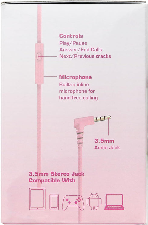 rockpapa L22 Wired Headphones for Kids, Foldable Stereo 3.5mm Corded Headphones with Microphone for School Classroom,