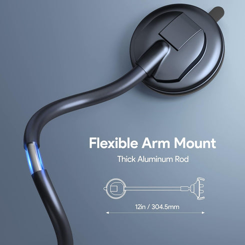 TICILFO Gooseneck Phone Holders for Car, Flexible Phone Stand for Dashboard Windshield with Strong Suction Cup