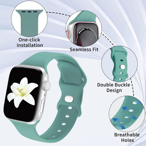 Iwujiao 38mm 40mm 41mm 42mm 44mm 45mm 49mm, 9/8/7/6/5/4/3/2/1 Band Compatible with Apple Watch Replacement Soft