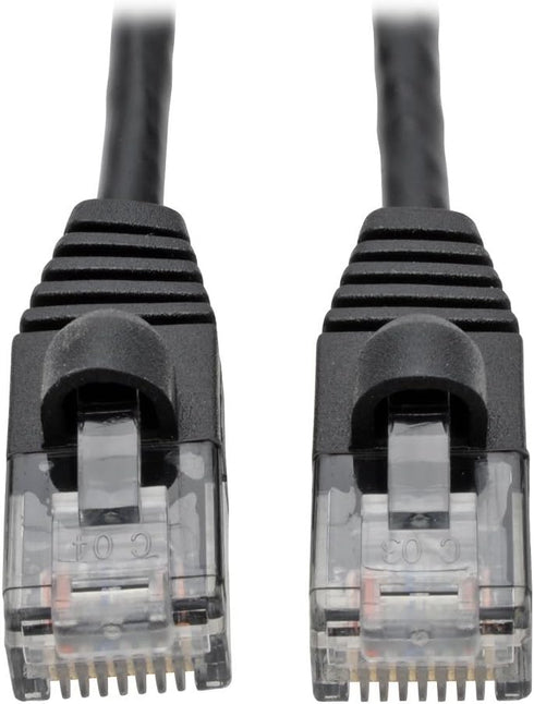 Tripp Lite Cat6a 10G Ethernet Cable - Snagless Molded Slim UTP Network Patch Cable (RJ45 M/M), Black, 6 ft.