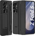 Rugged PU Leather Protective Phone Case for Samsung Galaxy Z Fold 6 with Screen Protector, Hinge Protection, Camera