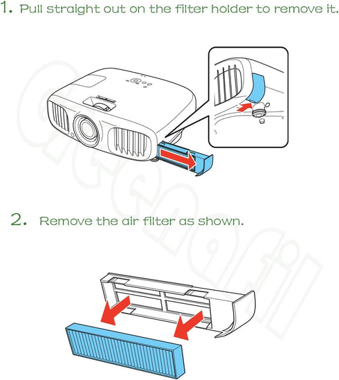 Replacement ELPAF38 Air Filter for Epson Projectors EH-TW5900, 5910, TW6000, TW6100W, PowerLite Home Cinema Models