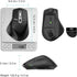 Arteck Multi-Device Wireless Bluetooth Mouse, Ergonomic Right Hand Silent Clicking Rechargeable Mouse for Computer,