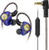 FEDAI X1 Wired Earphones with Microphone - Comfortable IEMs, 3.5mm Plug for PC, Mobile, Sports, Running (Blue)